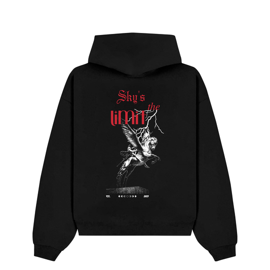SKY'S THE LIMIT BLACK OVERSIZED HOODIE